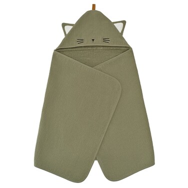 Baby Towel With Hood Green 60X125 Cm