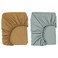 Fitted Sheet For Cot 2 In Pack Dark Yellow/Blue 60X120 Cm