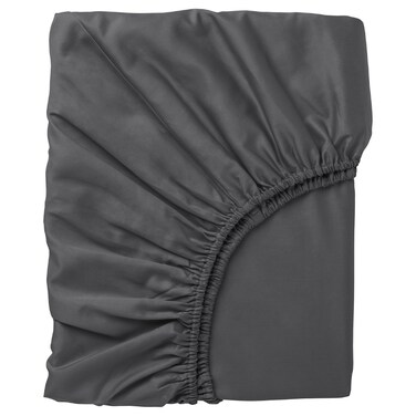 Fitted Sheet Dark Grey 120X200 Cm