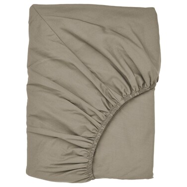 Fitted Sheet Grey-Beige 120X200 Cm
