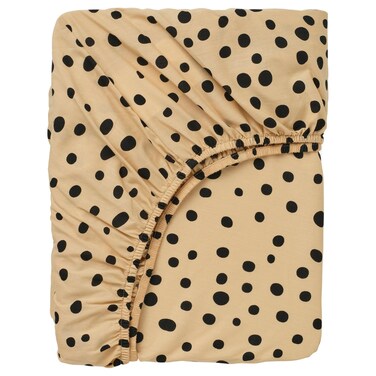Fitted Sheet Light Brown/Cheetah Pattern 90X200 Cm