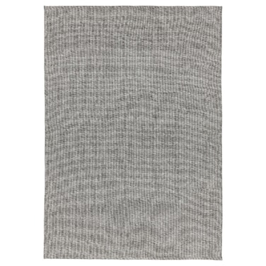 Rug Flatwoven Black/Natural 155X220 Cm