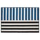 Rug Low Pile Blue Black/Stripe 60X90 Cm