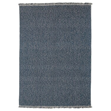 Rug Flatwoven Dark Blue/Light Beige 170X240 Cm