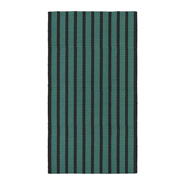 Rug Flatwoven Blue-Green/Black 80X150 Cm