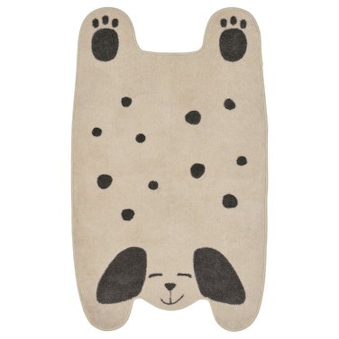 Rug Dog-Shaped Off-White/Grey 66X110 Cm