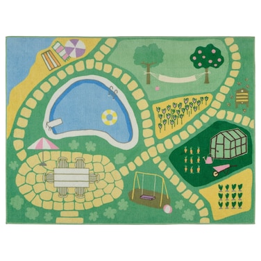 Rug Green 100X133 Cm