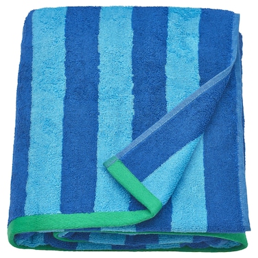 Bath Sheet Bright Blue/Light Blue Striped 100X150 Cm