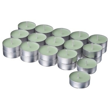 30 In Pack Scented Tealight Apple Light Green 3.5 Hr