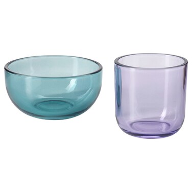 Tealight Holder Set Of 2 Blue/Lilac