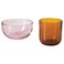Tealight Holder Set Of 2 Pink/Brown