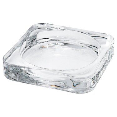 Candle Dish Clear Glass 10X10 Cm