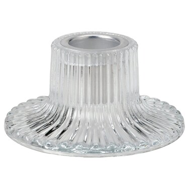 Candlestick Clear Glass 4 Cm