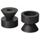 2 In Pack Candlestick/Tealight Holder Black 6 Cm