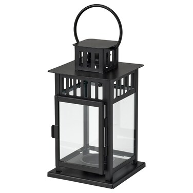 Lantern For Block Candle In/Outdoor Black 28 Cm