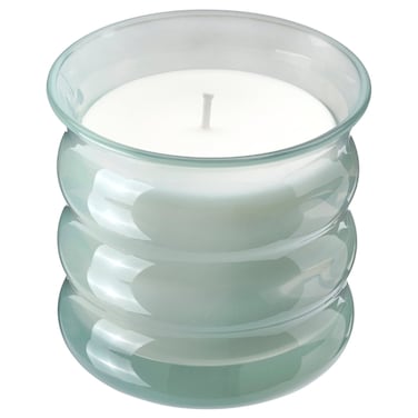 Scented Candle In Glass Apple Light Green 50 Hr