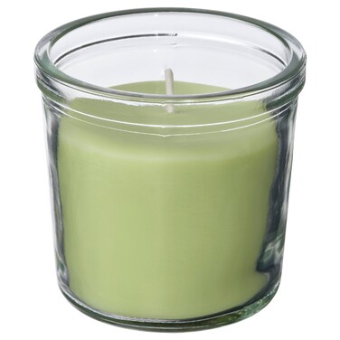 Scented Candle In Glass Apple/Light Green 20 Hr