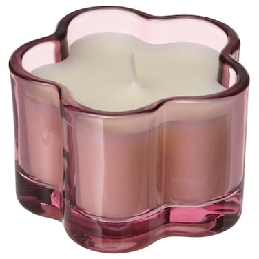Scented Candle In Glass Lilac Assorted Colours 12 Hr