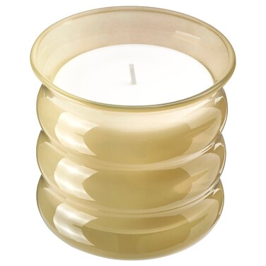 Scented Candle In Glass Vanilla Light Yellow 50 Hr