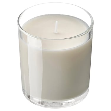 Scented Candle In Glass Vanilla Pale Beige 40 Hr