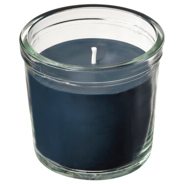 Scented Candle In Glass Vetiver &amp; Geranium/Black-Turquoise 20 Hr