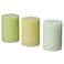 3 In Pack Scented Pillar Candle Apple Mixed Colours 30 Hr