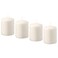 4 In Pack Unscented Block Candle Natural 8 Cm 15 Hr