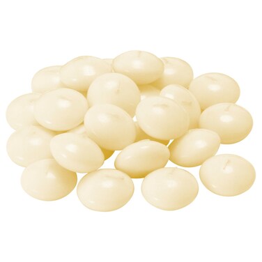 24 In Pack Unscented Floating Candle Natural 4 Hr