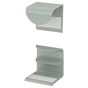 2 In Pack Clip-On Handle Grey-Green 40 Mm