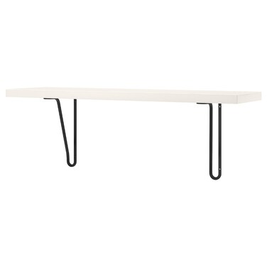 Wall Shelf Black/White 80X20 Cm