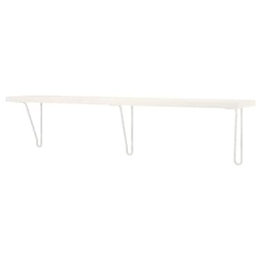 Wall Shelf White/White 120X20 Cm