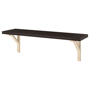 Wall Shelf Brown-Black/Aspen 80X20 Cm