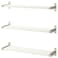 Wall Shelf Combination White/Nickel-Plated 80X20 Cm