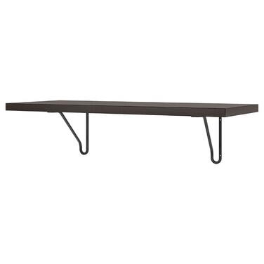 Wall Shelf Brown-Black/Black 80X30 Cm