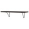Wall Shelf Brown-Black/Black 80X30 Cm