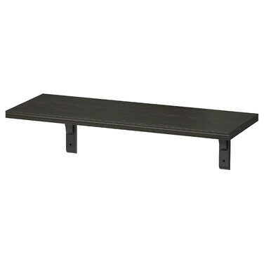 Wall Shelf Brown-Black 80X30 Cm