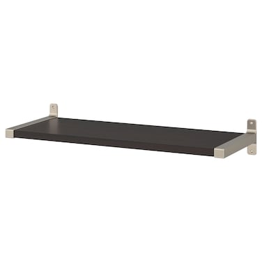 Wall Shelf Brown-Black/Nickel-Plated 80X30 Cm