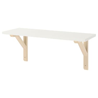 Wall Shelf White/Aspen 59X20 Cm