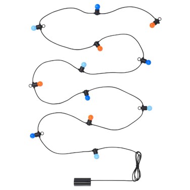 LED Lighting Chain With 12 Bulbs Battery-Operated/Outdoor Multicolour