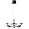 LED Chandelier 8-Armed Black/White 70 Cm