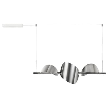 LED Pendant Lamp Dimmable/Matt Aluminium 108 Cm