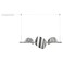 LED Pendant Lamp Dimmable/Matt Aluminium 108 Cm