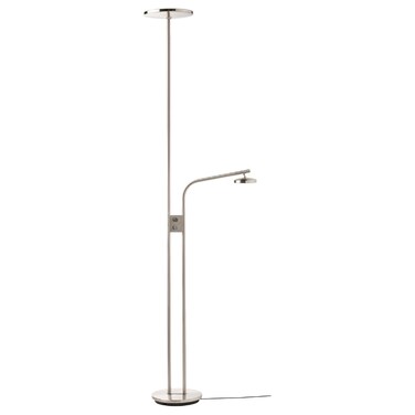 LED Floor Uplighter/Reading Lamp Dimmable/Nickel-Plated 180 Cm
