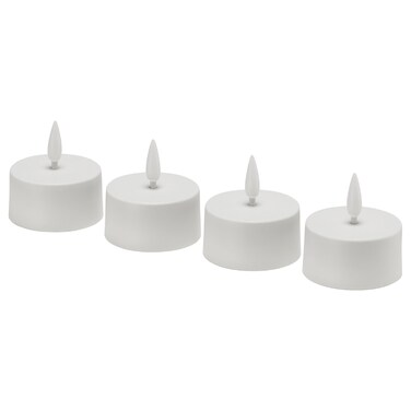4 Pieces LED Tealight White