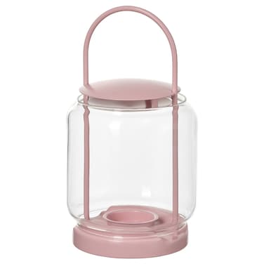 Lantern For Tealight In/Outdoor Pink 21 Cm
