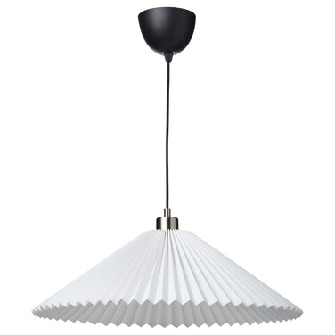 Pendant Lamp Pleated White 59 Cm