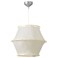 Pendant Lamp White Textile/Wood 54 Cm
