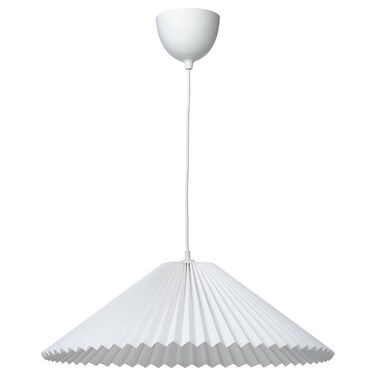 Pendant Lamp Pleated White 59 Cm