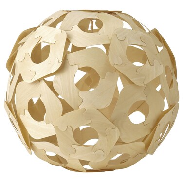 Pendant Lamp Shade Birch Veneer 48 Cm