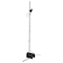 Floor Lamp With Light Bulb Black/Clear Glass